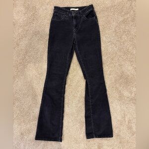 LEVI’S 725 High-Rise Bootcut Corduroy Jeans in Charcoal Gray